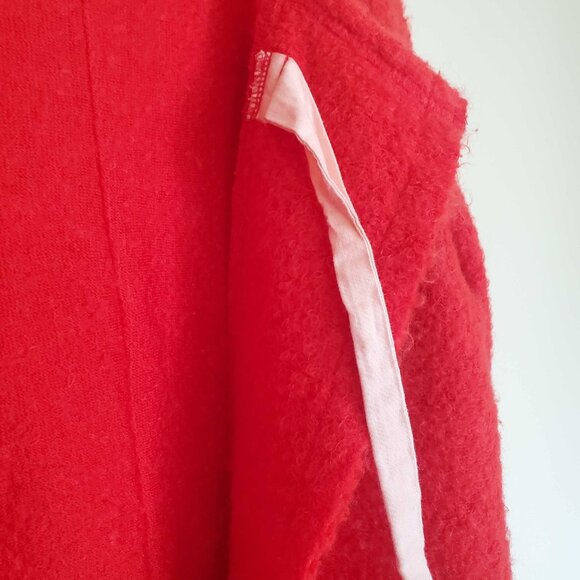 Vintage Comme des Garcons Red Wool Sweater Cardigan (ONE OF A KIND / RARE GEM) - Picture 5 of 9